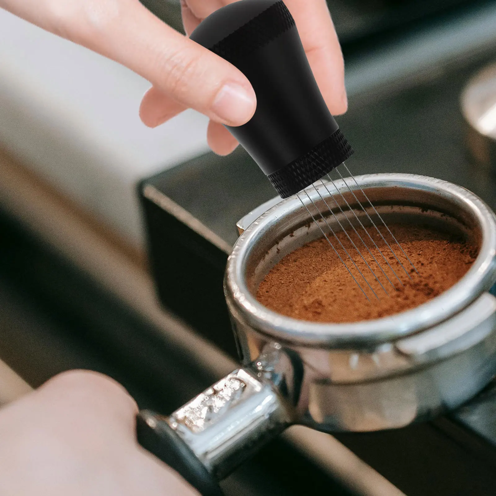 

1Set Espresso Stirrer Needle with Base Heavy Duty Coffee Powder Distribution Tool Non Slip Grip for Daily Coffee Brewing