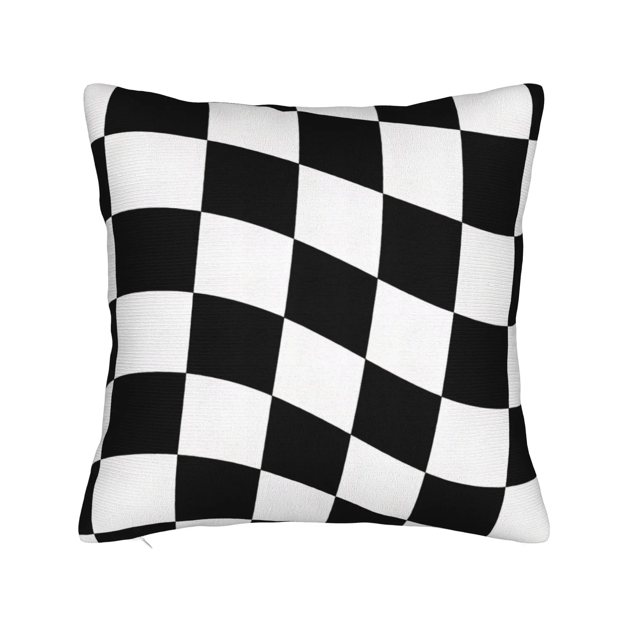 Black and white check Pillow Case  Comfy Pillow Cover Funny Cushion Cover For Sofa Car Home Decor