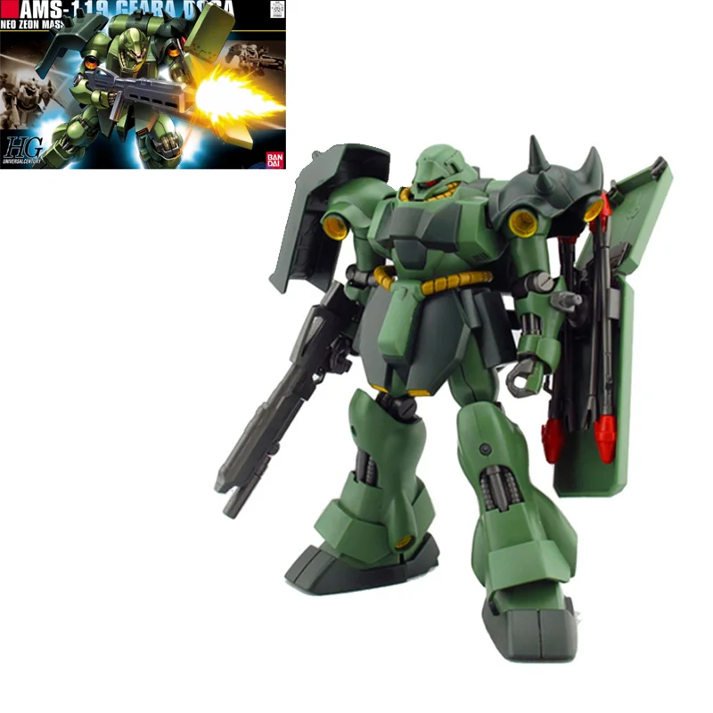 

Оригинальный набор для сборки модели Bandai Gundam HGUC 1/144 AMS-119 GEARA DOGA Gunpla, фигурка аниме, Игрушечный мобильный костюм для детей