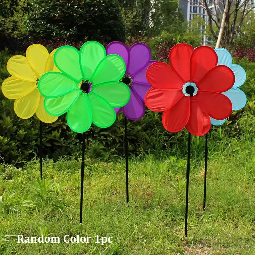 Multistyles Sunflower Windmill PVC Diameter 41cm Rotating Sunflower Garden Yard Wind Spinner Outdoor Party Picnic Decor - view 3
