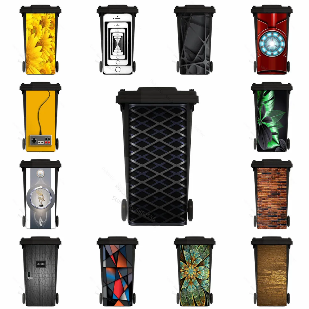 สติกเกอร์ติดถังขยะ3D แบบติดเองขนาดสั่งทำได้สติกเกอร์ติดผนังแบบ DIY สำหรับติดถังขยะสำหรับบ้าน