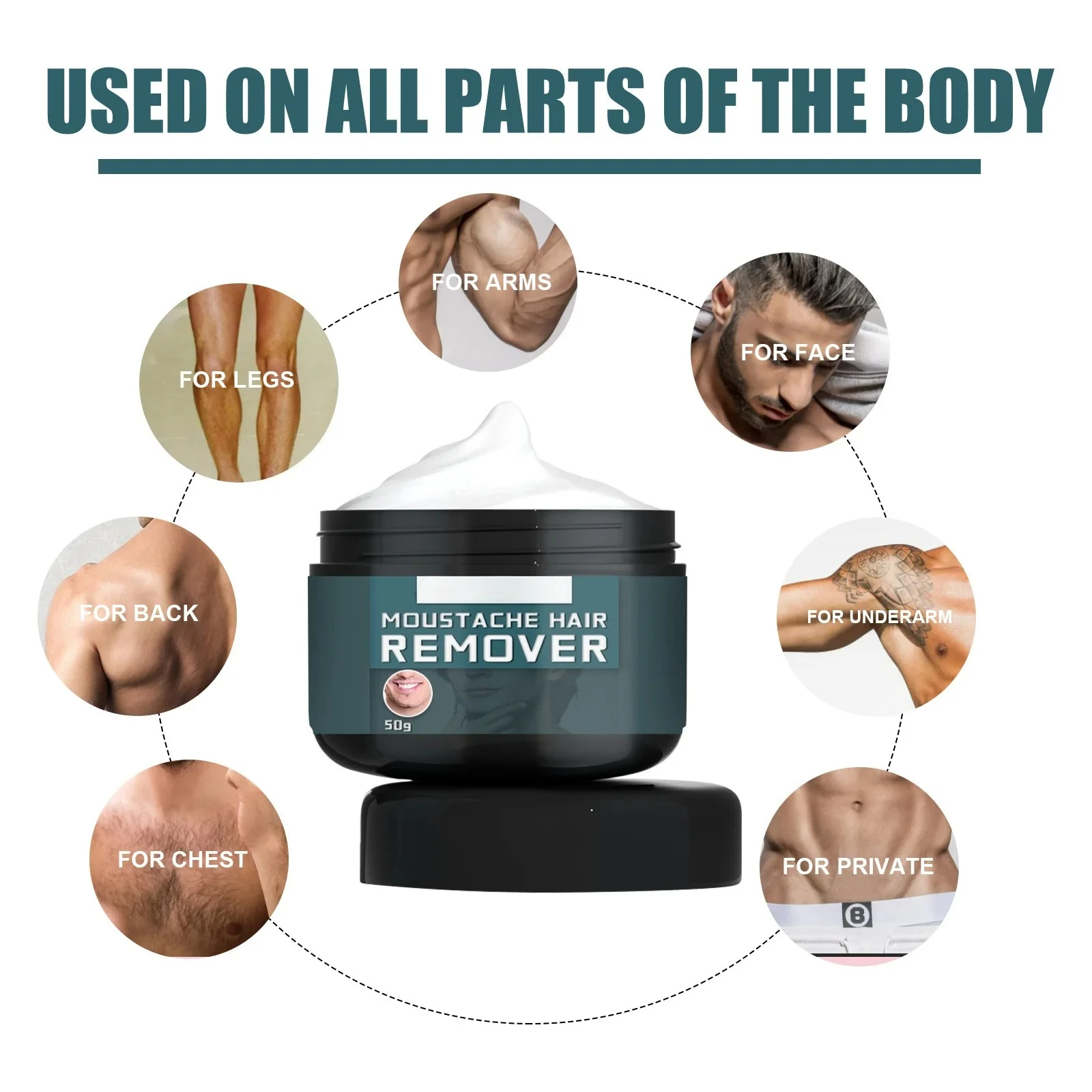 Men's hair removal cream facial beard armpit leg chest cleaning hair removal cream