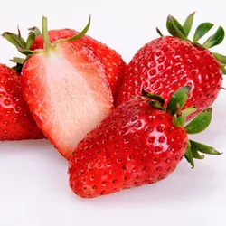 Artificial Plastic Fruit Decorations, Simulated Strawberry with Leaf, False Cabinet Model Props, Red, Mini, 10 Pcs, Lot