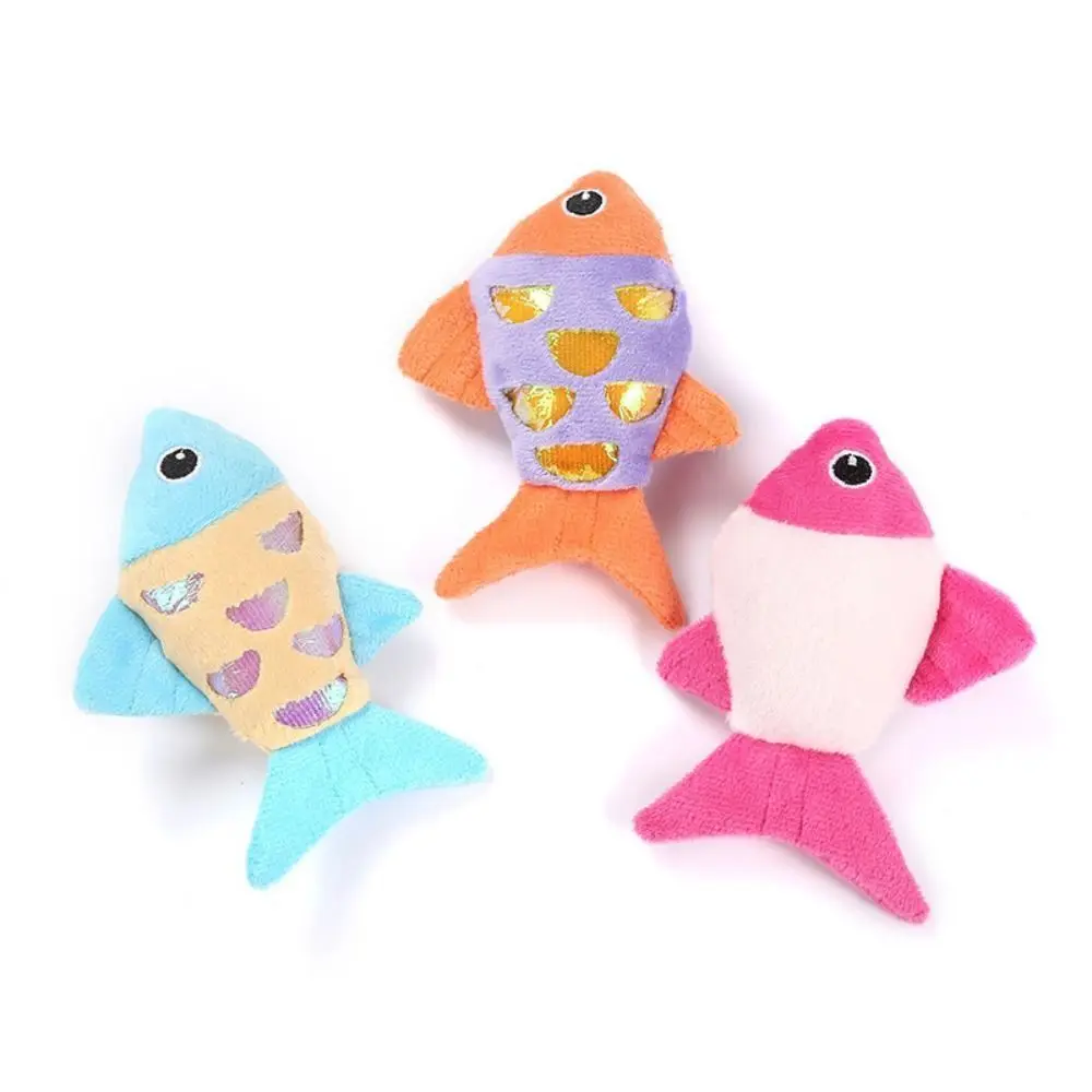 

Cute Plush Fish Sound Cat Toy Simulation Plush/Catnip Cat Teeth Grinding Toy Bite Resistant Fish Shape Cat Catnip Toy