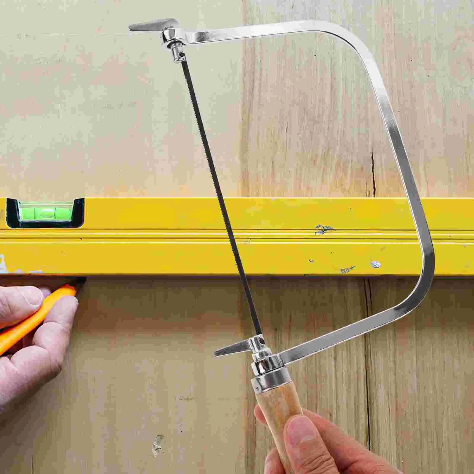 Herramienta de grabado, sierra manual para corte de madera, desplazamiento, arco de carpintería, pequeño, resistente