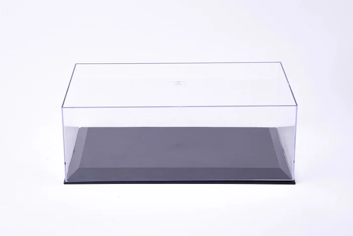 1/18 Clear Display Show Case Showcase for Diecast & Resin Car Models Toy Car Black Base Dustproof Figure Storage Clear Box