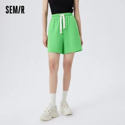 Semir Casual Shorts Women Knitting Soft And Comfortable Skin-Friendly Pajamas Home Wear Loose Pants