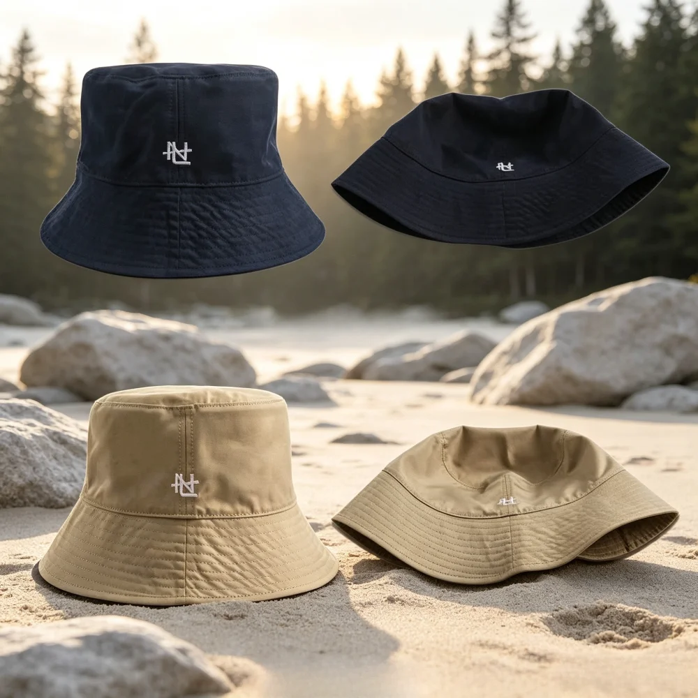 Nanamica Chino Hat Classic Embroidery Bucket Hat Men Women Outdoor Hiking Sun Hat Hip Hop Lightweight Casual Fisherman Hat