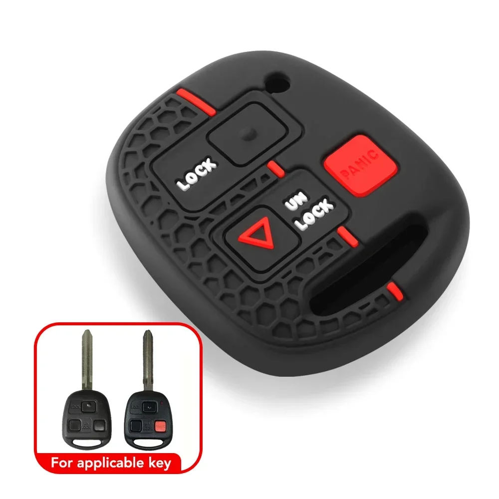 المفاتيح سيليكون غطاء مفتاح السيارة قذيفة لتويوتا يارس كارينا 120 كورولا أفينسيس لاند كروزر كامري RAV4 برادو حافظة عن بعد