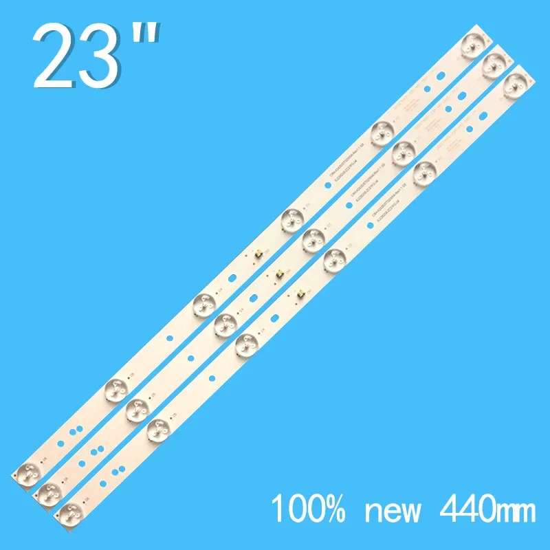 3PCS 440mm LED Backlight strip For Vios Vtv23615a XJ236D06-ZC21FG-04 303XJ236035 CRH-K243535T020654I-Rev1.1