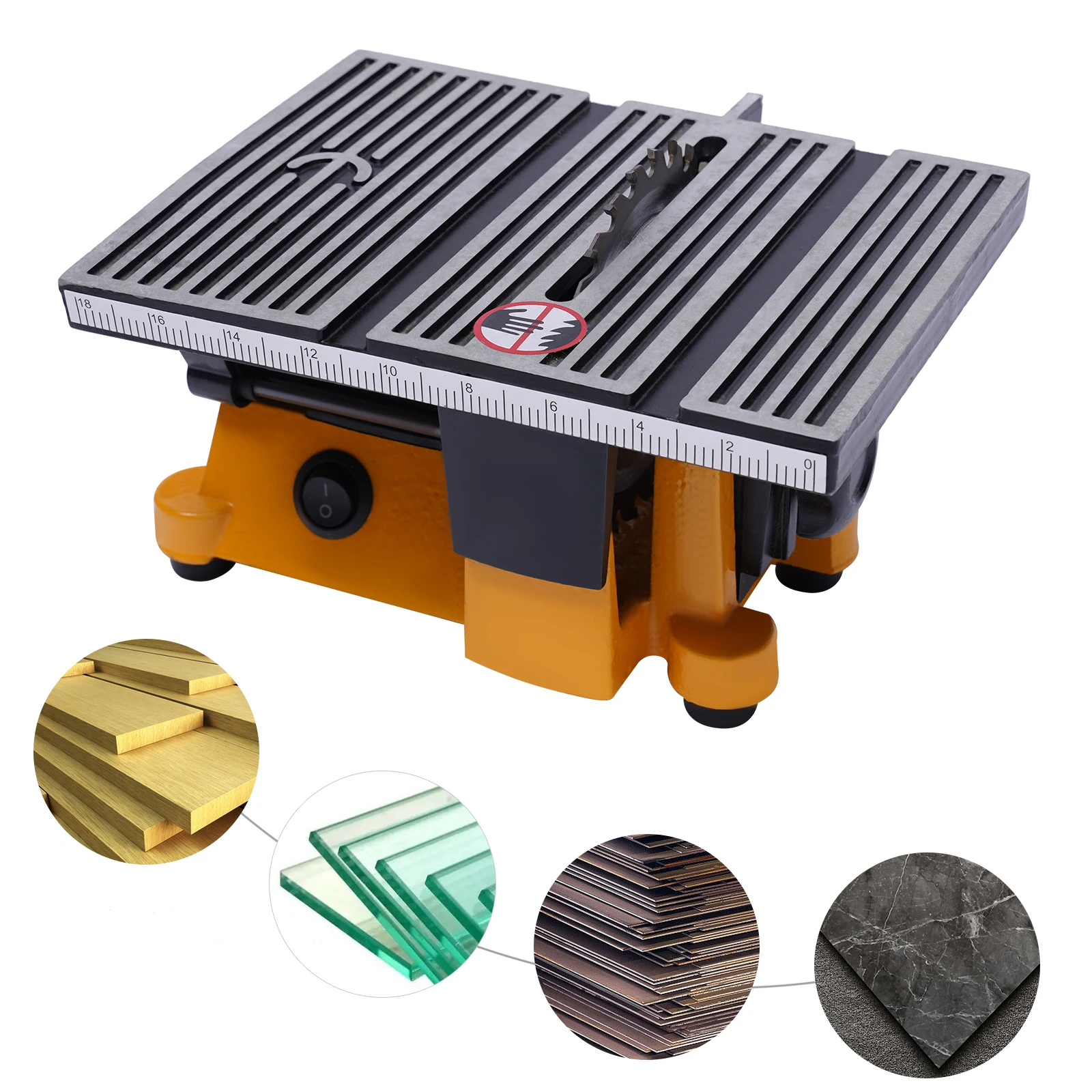 

4" Electreic Table Saw Wood Stone Metal Glass Cutting Machine W/3 Blades for Wood for Wooden Model Crafts, Metal, Ceramic Tile