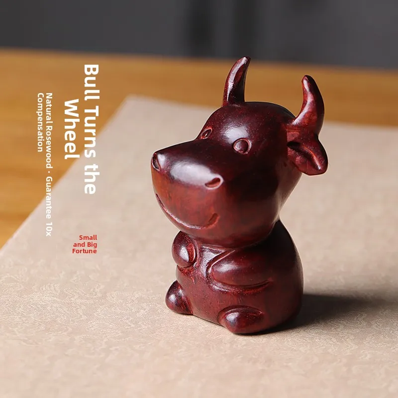 

Отважный маленький бык: Деревянная скульптура из натурального палисандра «Бык, меняющий мир» – милый бык из дерева, декоративные украшения