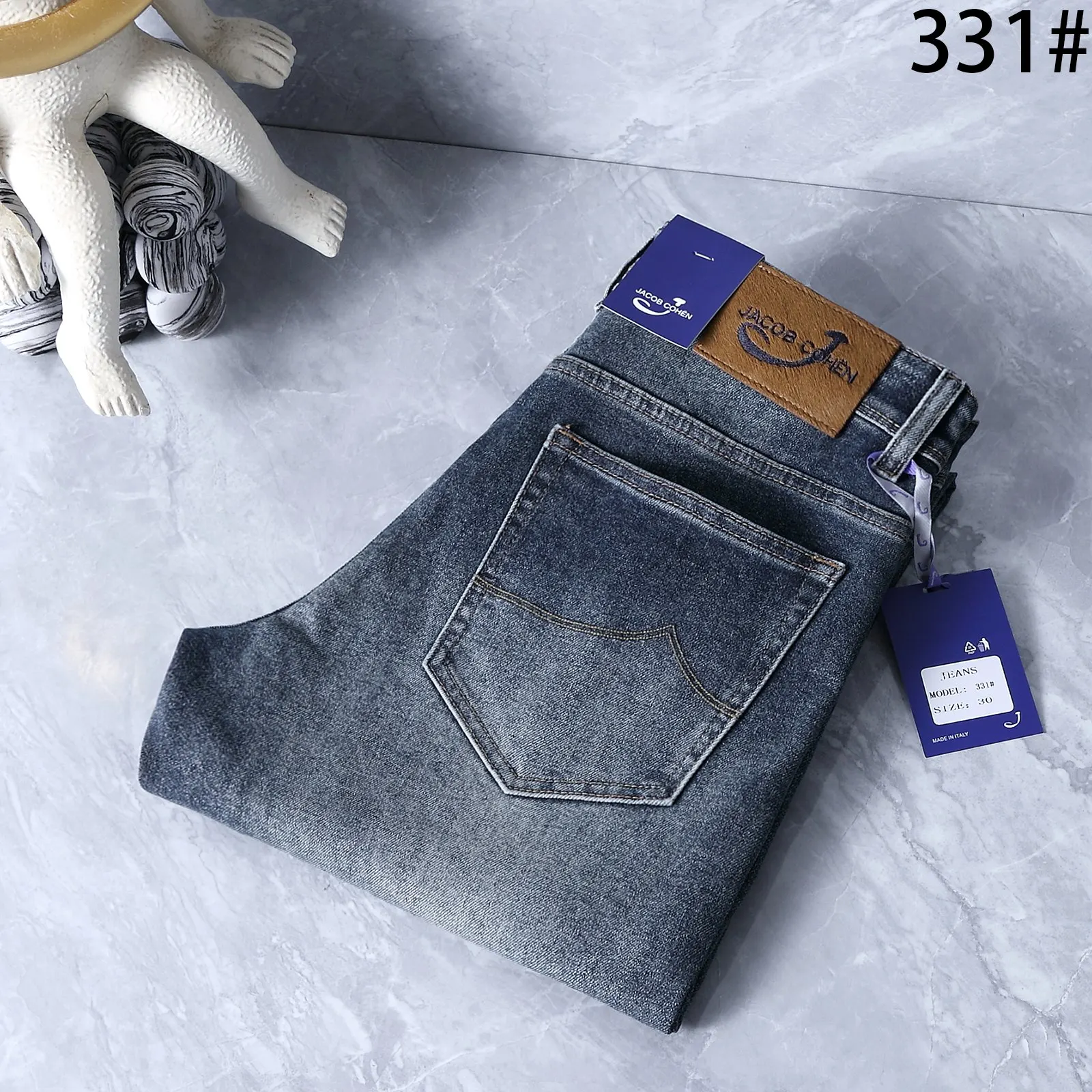 BLLIYOSS 2026 FW New Leisure Jeans Men collection Embroidery Straight Outdoors Pants High Quality Cowhide card Old Money Style