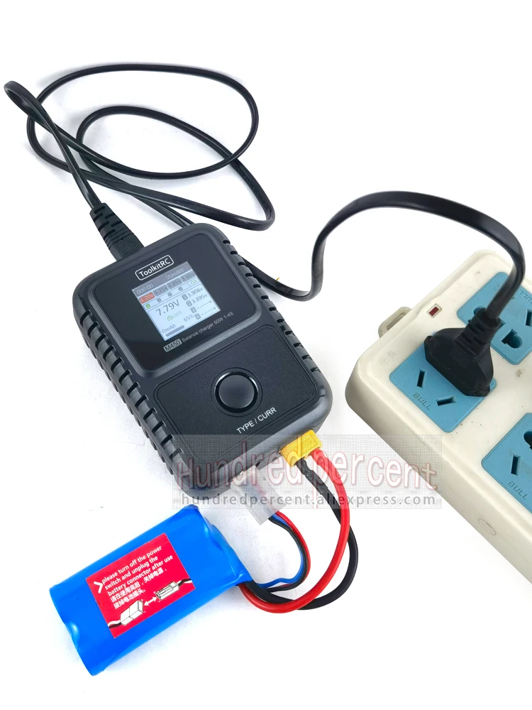 ToolkitRC M450 Smart Lipo Batterie Ladegerät Entlader AC 50W 2-4S Geeignet Für Fernbedienung Auto Flugzeug spielzeug Teile FPV Modell 2S 3S 4S Fernbedienung Spielzeug Modell Auto Schiff Flugzeug