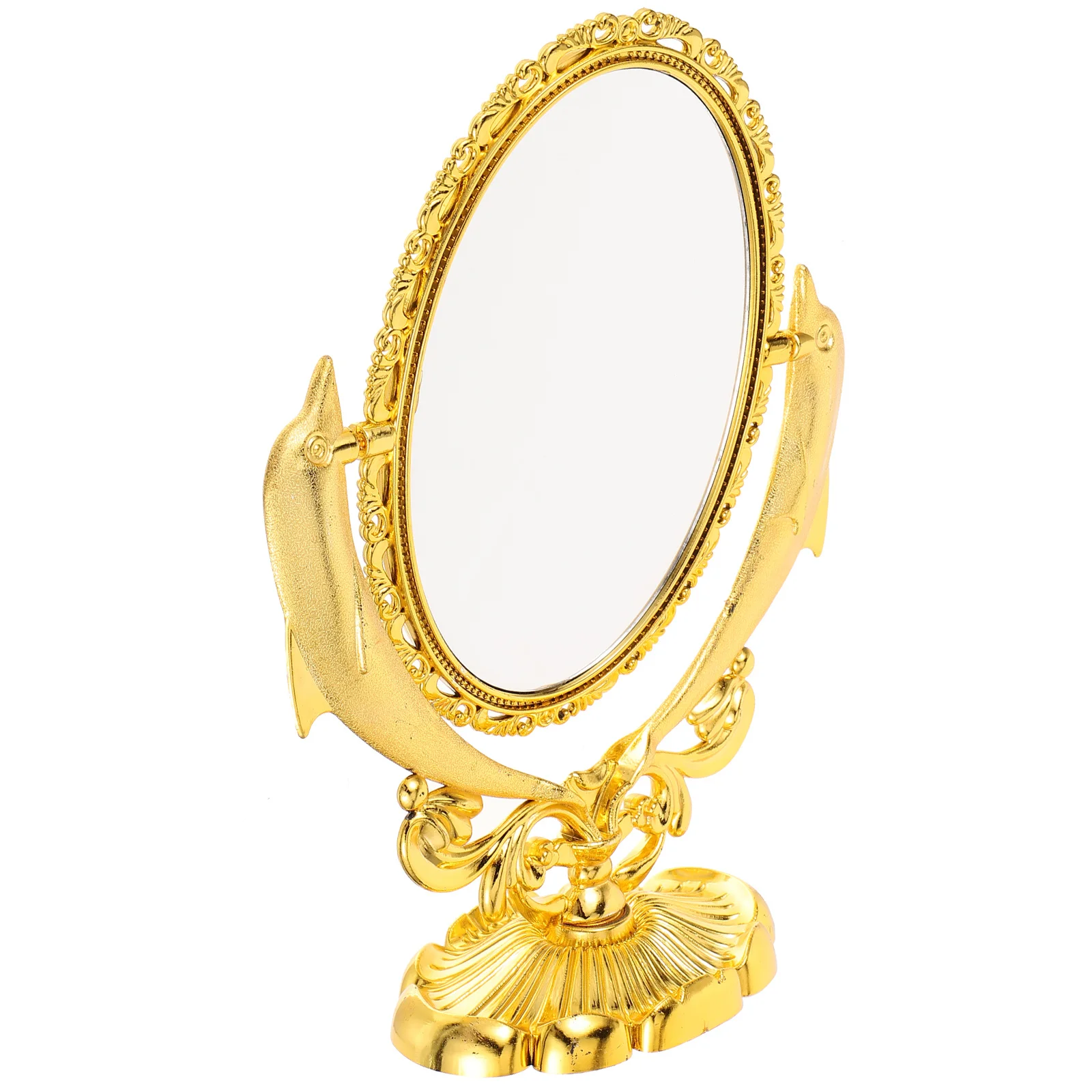 

Stable Base Double Sided Makeup Mirror for Desk Tabletop Vanity Elegant Design Mirror for Women Gift Idea