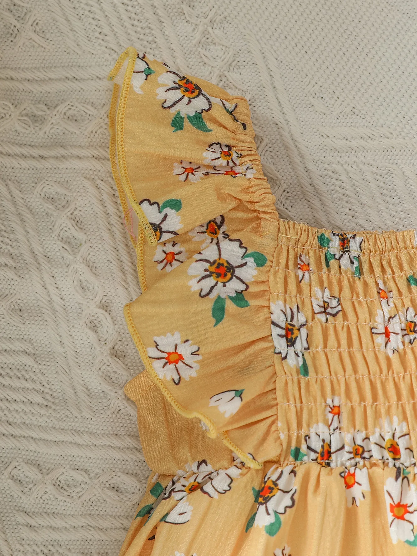 Kids Baby Girl 2Pcs Summer Sleeveless Printing Floral Square Collar For Vacation Overskirt Outfits