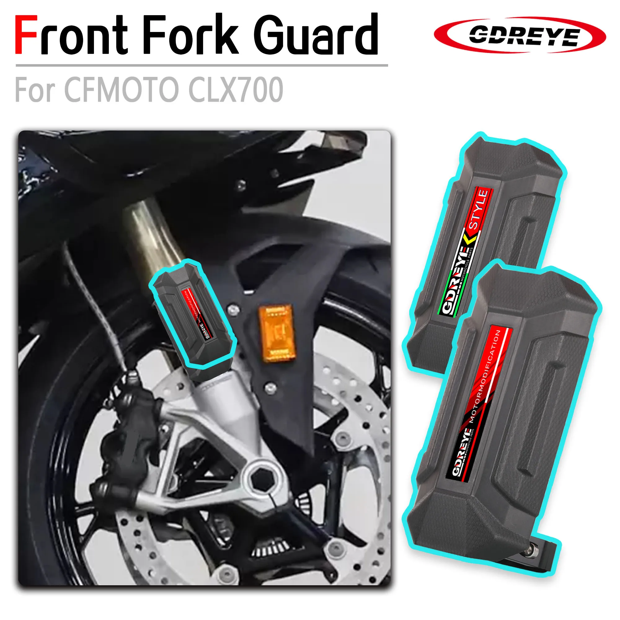 For CFMOTO CLX700 700CLX CLX 700 Motocycle Front Wheel Crash  Front Fork Guard Shock Absorbing Damping Protective Cover