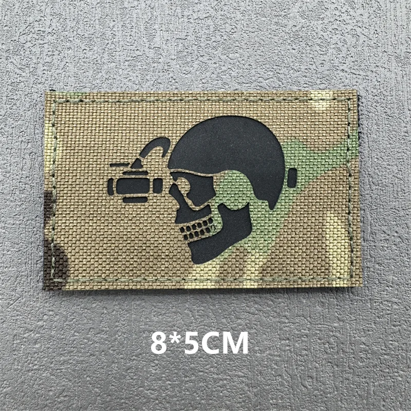 Multicam IR Patches Lasergeschnittene Morale-Taktische Patches für Rucksack, Weste, Kleidung, Outdoor-Abzeichen, Klett-Reflektierende Abzeichen – Detail 4