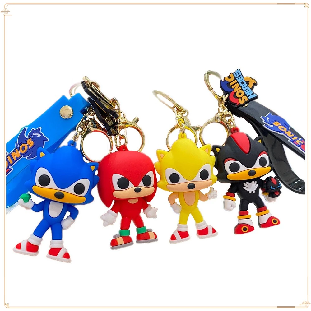 

Sonic The Hedgehog Popular Cute Doll Keychain Versatile Fashion Cartoon Decoration Christmas Backpack Pendant Gift for Children