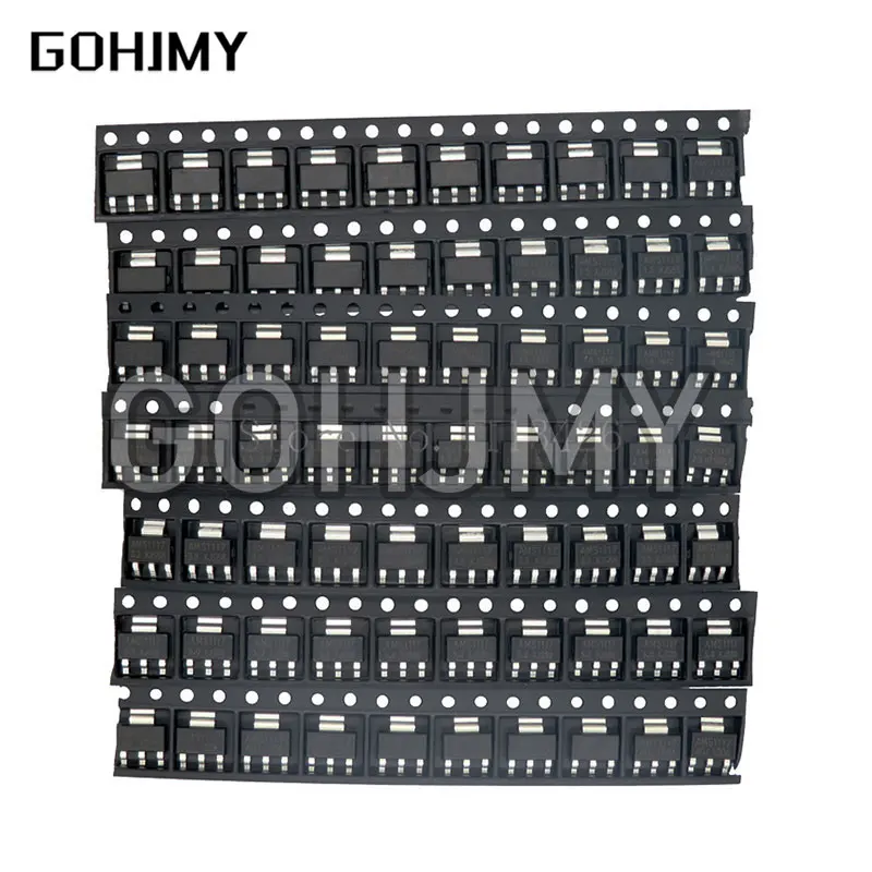 50 Stück ams1117 Serie ams1117-1,2 V ams1117-1,5 V ams1117-1,8 V ams1117-2,5 V ams1117-3,3 V