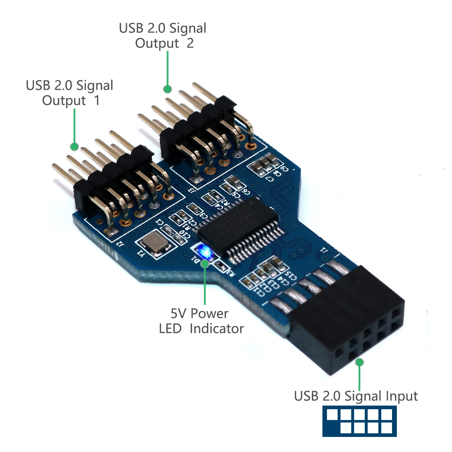 9pin USB Cabeçalho Feminino 1 a 2 Masculino USB 2.0 Conector Desktop 9pin para 9pin Adaptador para RGB Splitter NZXT Água de Refrigeração Bluetooth