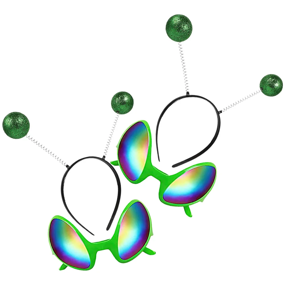 외계인 머리띠, 재미있는 안경 안테나, 코스튬 액세서리, 파티, 2 세트