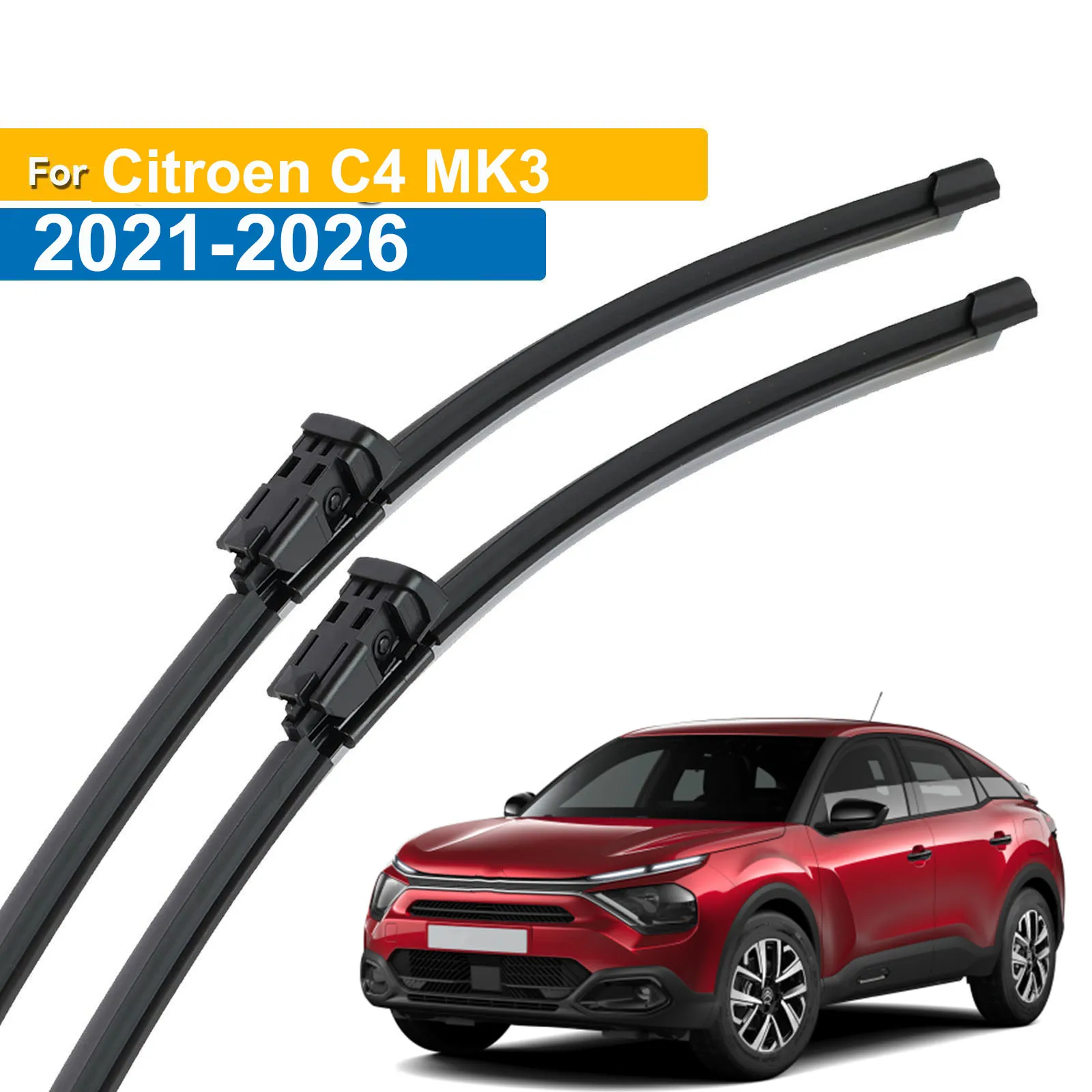 

Erick's Wiper LHD Front Wiper Blades For Citroen C4 MK3 2021 - 2026 Windshield Windscreen Window Car Rain Brushes 24''+16''