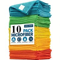 10/5/3pcs Microfiber Cleaning Cloth, Dishwashing Cloth Household Rag Kitchen Bathroom Cleaning Towel Durable Absorbent Towel