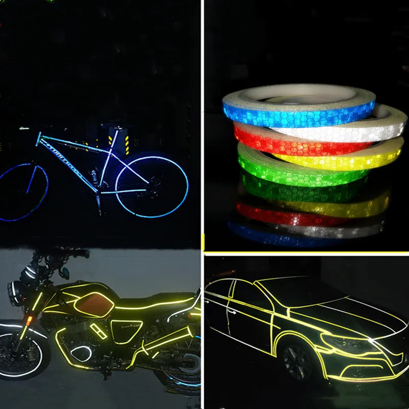 Car Stickers Mountain Bicycle Truck Auto Reflective Tape Car Accessories Stickers On Motorcycle Stripe Tape Stickers Decorative