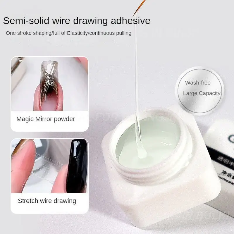 Adhesivo líquido multiusos para uñas, adhesivo firme, fuerte plasticidad, fuerza elástica, pegamento sólido para dibujo artístico de uñas