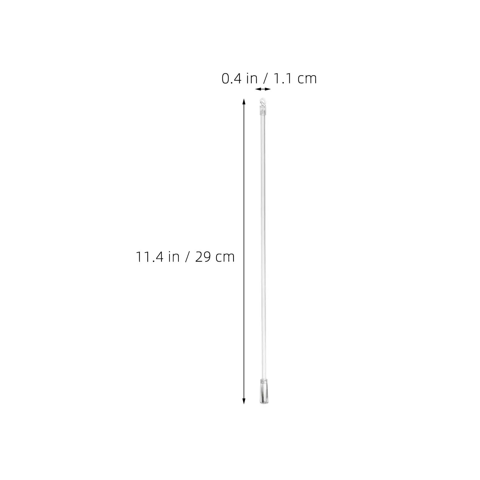 6Pcs Transparent Blind Stick with Hook Clear Plastic Tilt Wand for Vertical Blinds Curtain Opener Rod Window Blind Repair