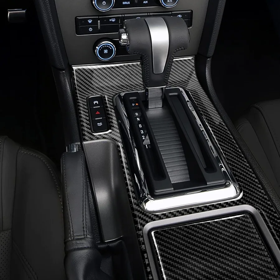 Accesorios de ajuste Interior de fibra de carbono Real Premium para Ford Mustang GT Shelby 2009 2010 2011 2012 2013 2014 Panel de cambio de marchas