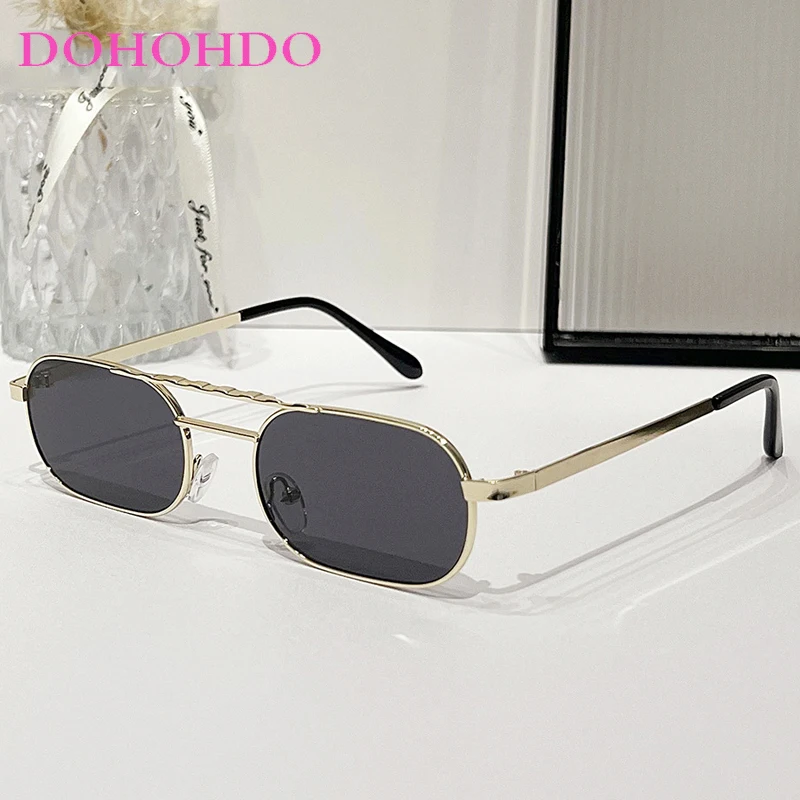 

Small Oval Sunglasses Women Men Fashion Luxury Brand Design Double Bridge Sun Glasses For Ladies Outdoors Driving Shades UV400