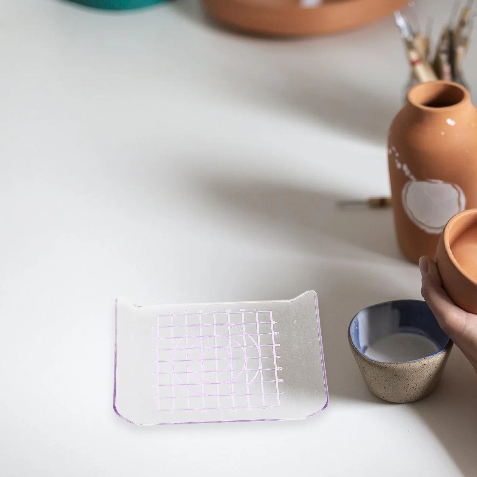 

2Pcs Transparent Acrylic Clay Roll Board Square Shaped with Rounded Corners for Polymer Clay Flattening and Pressing DIY