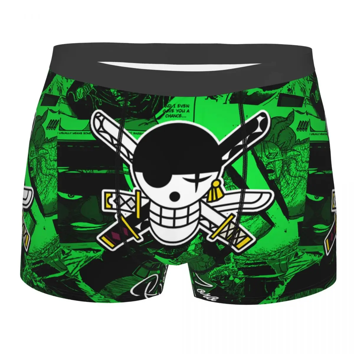 

Men Roronoa Zoro Anime Manga Boxer Briefs Shorts Panties Soft Underwear Luffy Male Novelty Plus Size Underpants