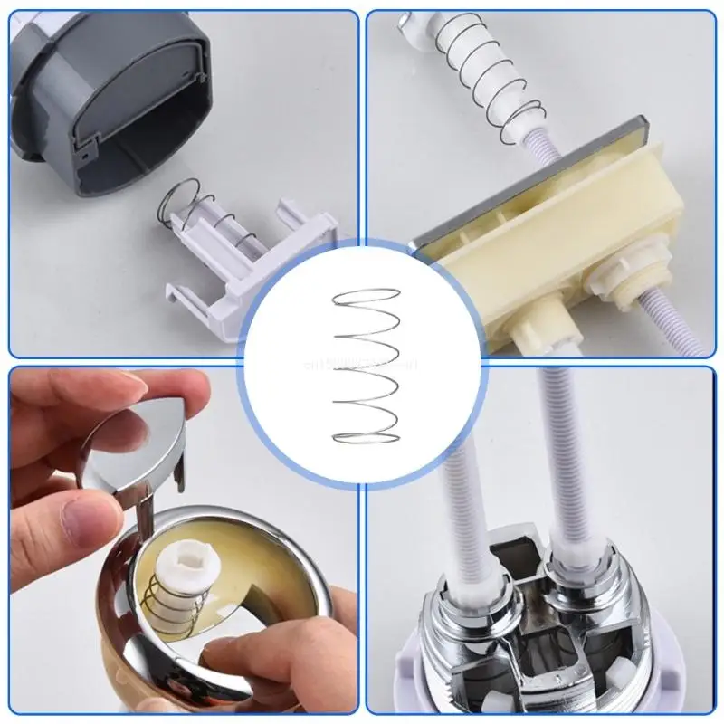 8pcs Toilet Tanks Press Spring Quick Install Toilet Tanks Push Spring Quick Flush Response for Improves Water Efficiency