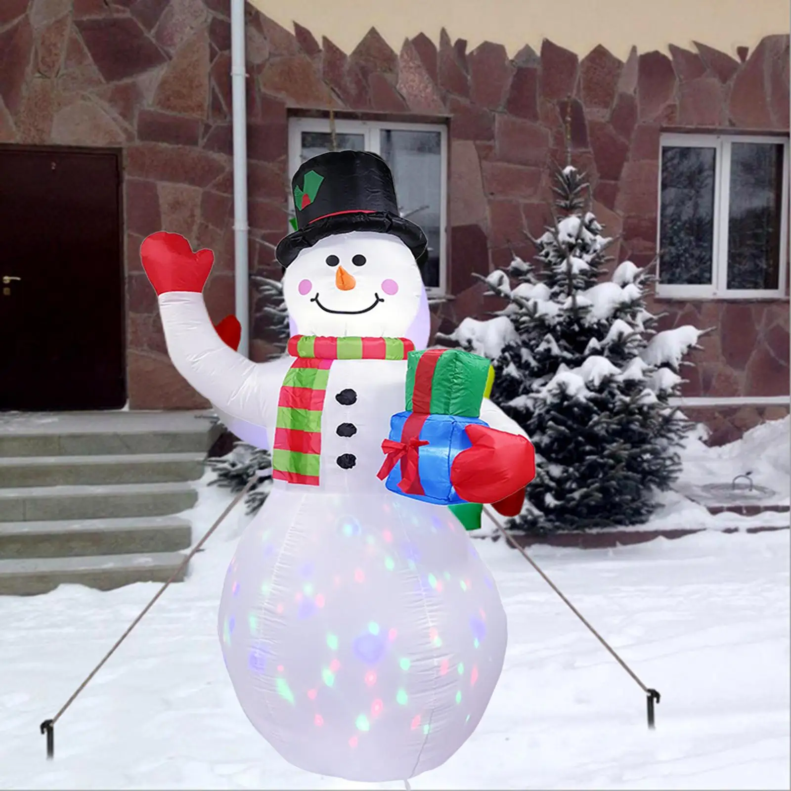 7.8ft Christmas Inflatable Decorations Snowman for Outdoor Party Supply Indoor Lawn
