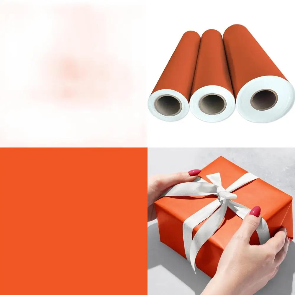 

Orange Matte Gift Wrap, 24 x 208', 1/4 Ream, 20 Color Options