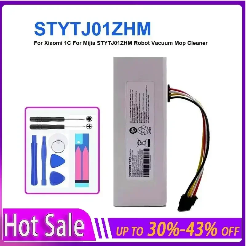 

Robot Cleaner Battery For Xiaomi 1C For Mijia STYTJ01ZHM Robot Vacuum Mop Cleaner STYTJ01ZHM protable batteries + Track NO