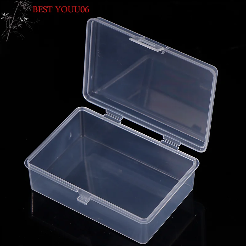 

(YOUU06)Small Semi-Transparent Plastic Card Case Folder Matte Flip-Top Jewelry Box Accessory Storage Organize Packaging Boxe