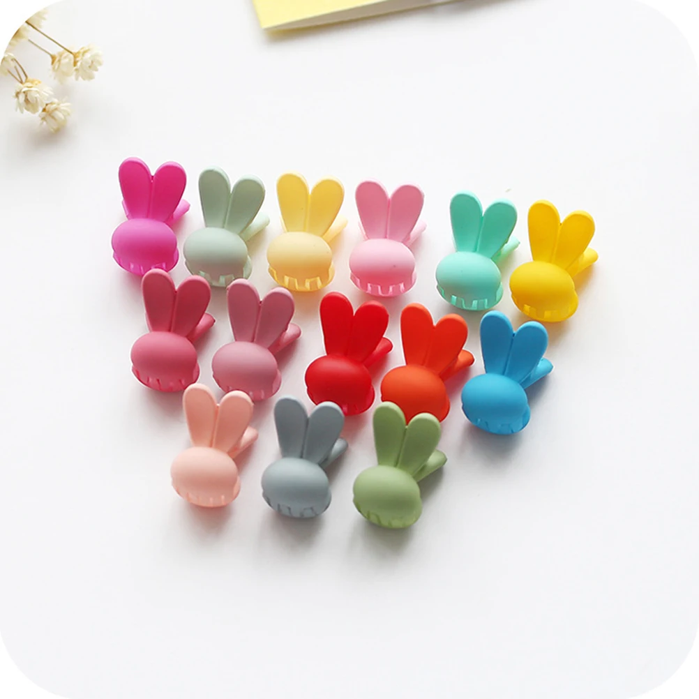 

30pcs Rabbit Hair Claws Mini Hairpin for Baby Girl Children Claw Clips Colorful Durable Design Colorful Hair Claw Clips Gifts