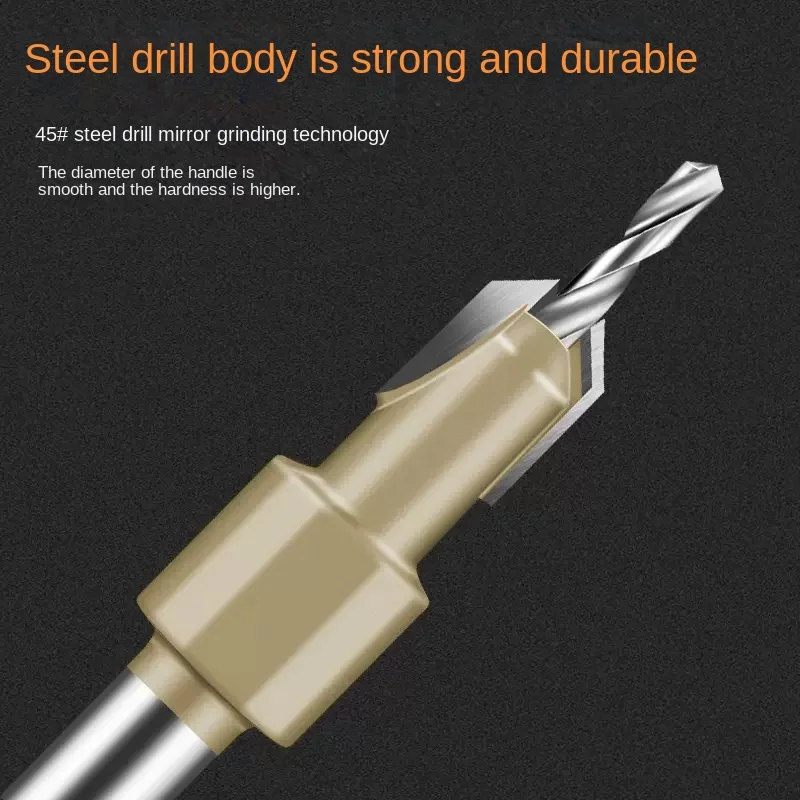 Counter Sink Drill Bit Set for Wood Shank HSS Wooden Screw Countersink Router Bits Hole Punch Adjustable Woodworking Tools
