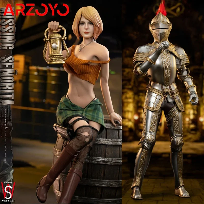 SWTOYS 1/6 Ashley Movable Eyes Action Figure FS057 Normal Suit FS058 Armor Ver. Female Soldier Figurine Full Set Model