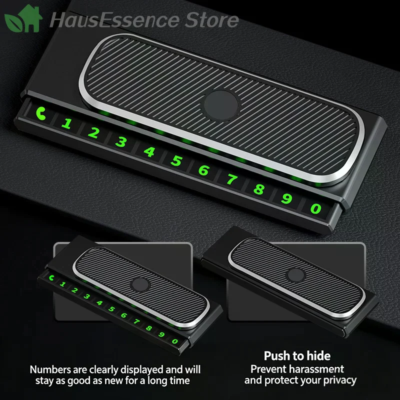 ※Temporary Parking Phone Number Plate Hidden Telephone Number Car Park Stop Card Automobile Accessories High Quality