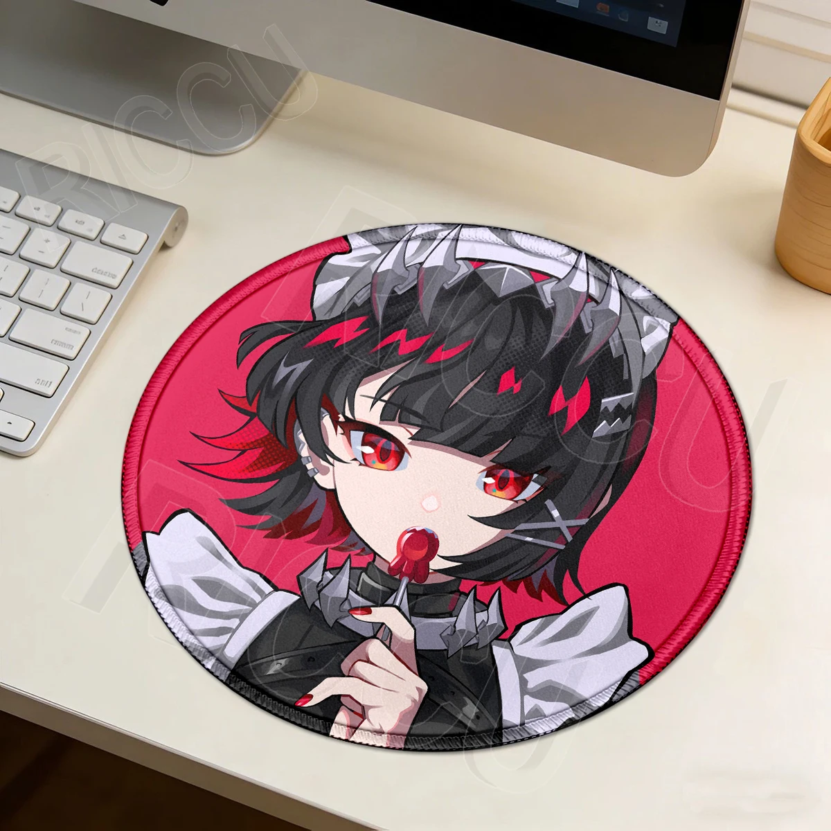 Zenless Zone Zero Mouse Pad ZZZ Ellen Joe Round Mousepad Game Rubber Locking Edge Keyboard Mat PC Cabinet Pad Office accessories