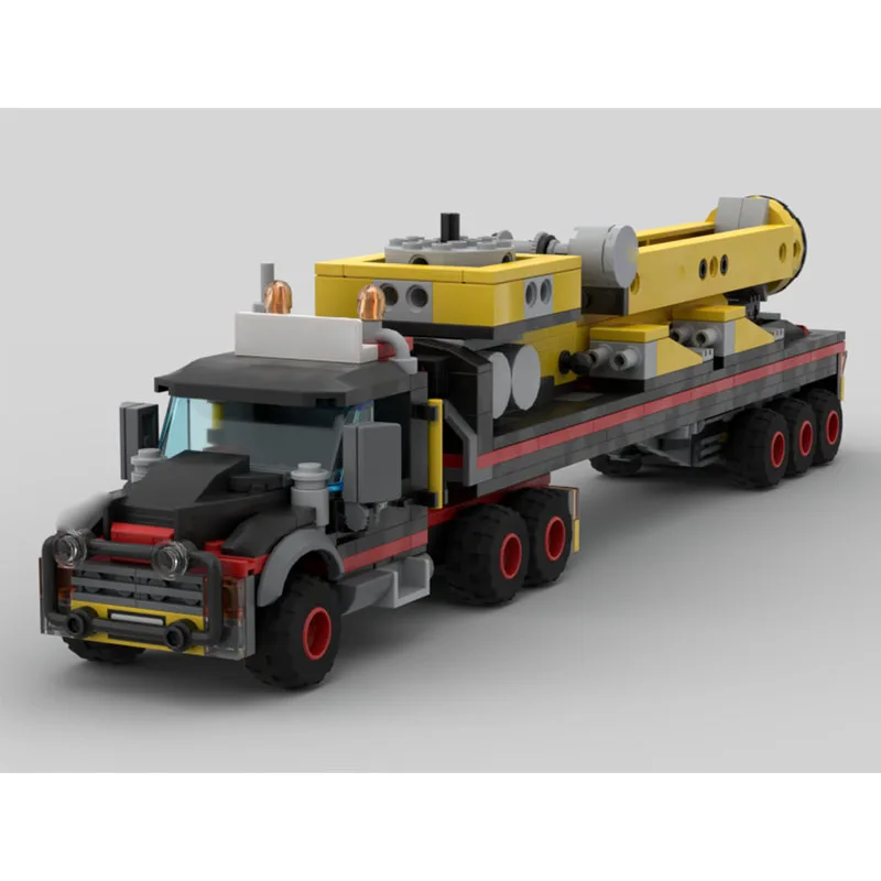 

MOC-139578 New Urban Cargo Transport Truck and Flatbed Trailer Building Block Model 409 Parts Boys' Children's Birthday Toy Gift