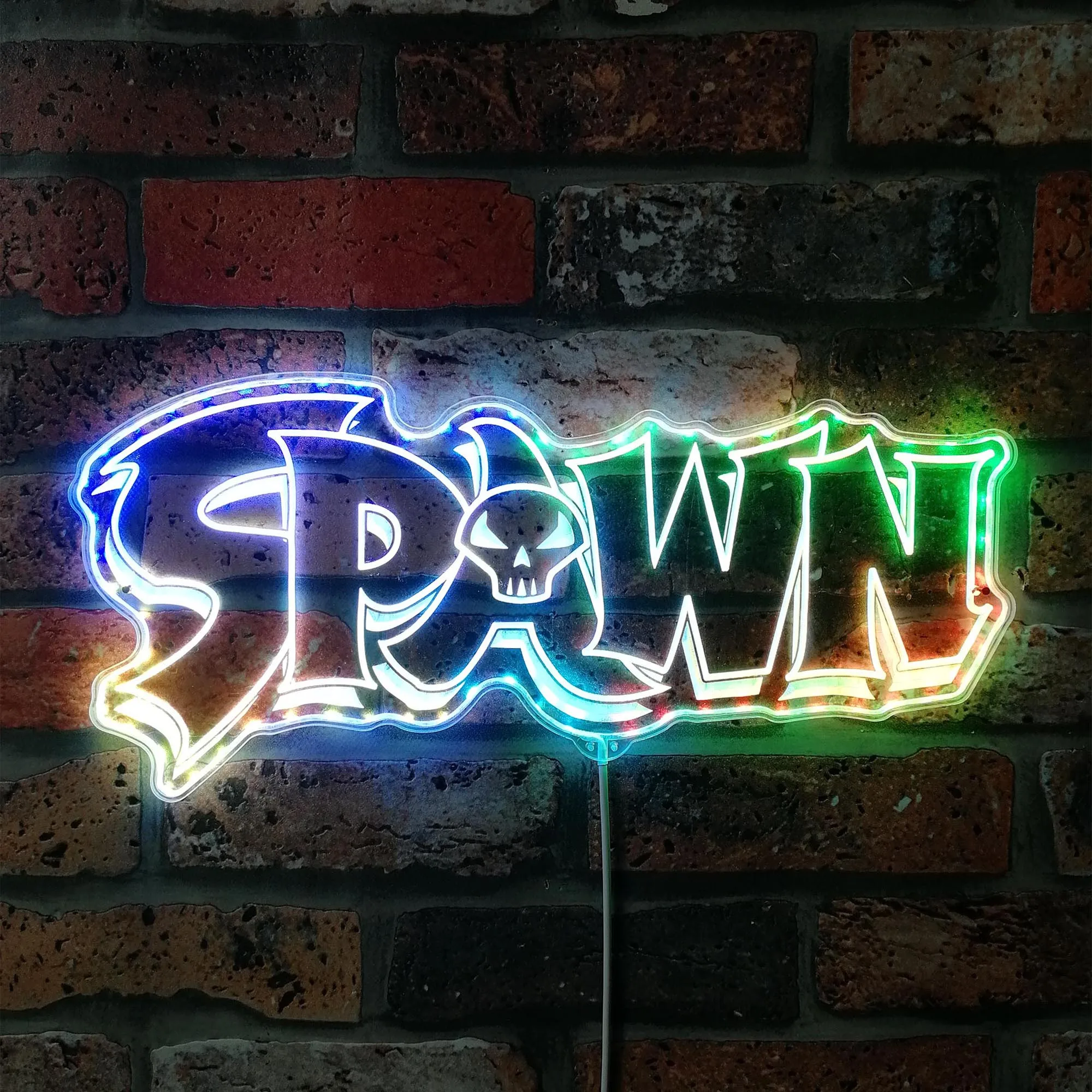 Spawn Comic Room Dynamic RGB Edge Lit LED Sign, Game Room Decor, Gaming Night Light