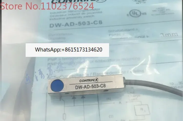 

New Proximity Switch DW-AD-503-C8 602-C8 Small Metal Rectangular DC Three Wire Sensor