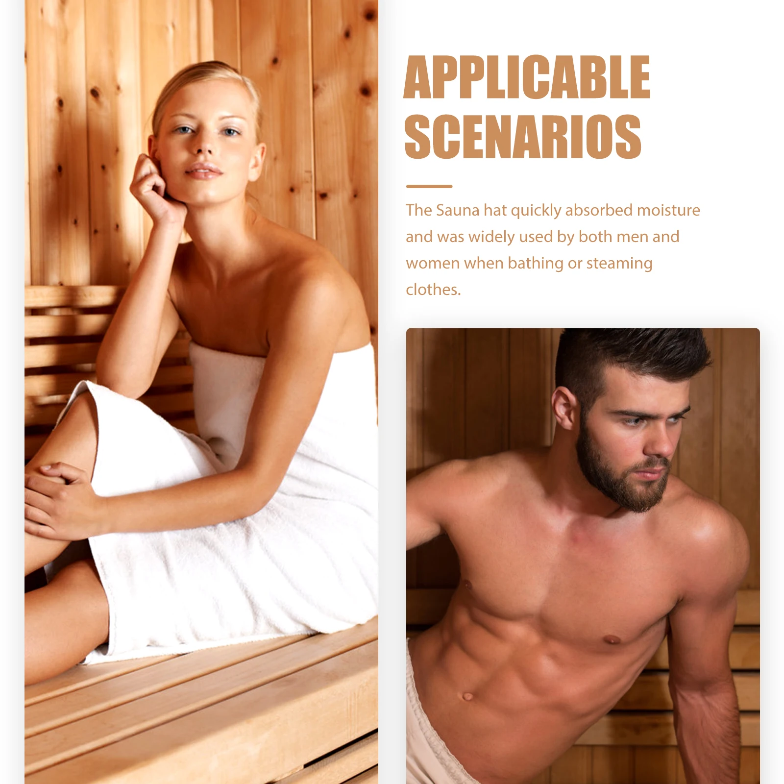 

Felt Sauna Hat Thick Water Absorbent Lightweight Breathable Sauna Hair Protecting Hat for Bathing Steaming Spa Supplies