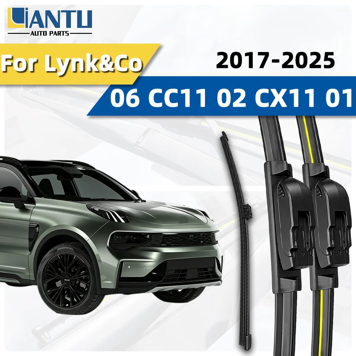 

Комплект из 3 передних и задних дворников для Lynk Co 06, CC11, 02, CX11, 01 (2017-2025) – бесшумные дворники для лобового стекла, автомобильные аксессуары 2024